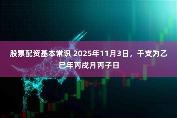 股票配资基本常识 2025年11月3日，干支为乙巳年丙戌月丙子日